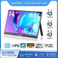 Màn hình di động ARZOPA A1S 14'' 60Hz FHD 1080P IPS có chân đế | Cho Laptop, Điện thoại, PC, MAC, XBOX, PS
