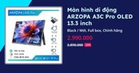 Màn hình di động ARZOPA A3C Pro OLED 13.3 inch (A3C - Black - Mới, Full box, Chính hãng)