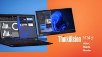 Màn hình di động ThinkVision M14d Mobile Monitor with Eyesafe 2.2K, 189 PPI, USB-C, TiltLift - Hàng chính hãng