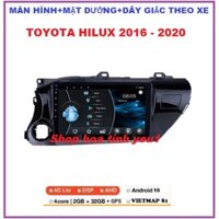 Màn hình DVD android ô tô TOYOTA HILUX 2016-2020(kèm dưỡng theo xe) đầu dvd OLED C2 lắp sim 4G-phát wifi ram2G-rom32G.