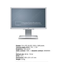 Màn Hình Fujitsu 23inch - Chuyên Đồ Họa - Panel IPS - Xoay Ngang Dọc - Bảo Hành 1 Năm (1 Đổi 1)