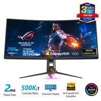 Màn hình Game Cong ASUS ROG Swift PG35VQ 35 inch Ultra-WQHD 21:9, 200Hz, 1000 nit, HDR, G-Sync Ultimate, DCI-P3 90%, Aura Sync