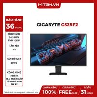 MÀN HÌNH GIGABYTE GS25F2 24.5" FHD SS IPS 200Hz 1MS SPEAKER HDMI+DP CHUYÊN GAME