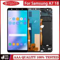 Màn hình hiển thị A750 A750F A750FN / DS có khung, dành cho Samsung Galaxy A7 2018 Màn hình Lcd Thay thế lắp ráp màn hình cảm ứng kỹ thuật số