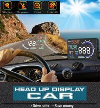 Màn hình hiển thị HUD ô tô - Màn hình hiển thị ba chiều OBD HUD (hiển thị thông tin) trên máy tính dành cho ô tô 5,5"