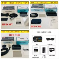 Màn hình HUD C500, M21, M7, C100 cảnh báo tiếng việt, hiển thị tốc độ trên kính lái ô tô