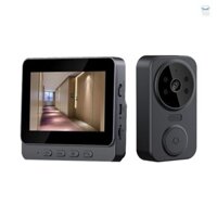 Màn hình IPS 4,3 Inch Chuông cửa liên lạc trực quan không dây 2.4G có màn hình, Giám sát Video độ phân giải cao thông minh không dây Chuông cửa thông minh liên lạc hai chiều cho biệt thự Văn phòng tại nhà