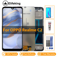 Màn hình lcd 6.1 "cho realme c2 lcd nguyên bản với bộ phận số hóa màn hình cảm ứng khung cho rmx1941 lcd replacememt không có điểm ảnh chết