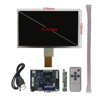 Màn hình LCD 9 Inch 1024 * 600 Màn hình hiển thị Bảng điều khiển trình điều khiển 2AV HDMI- VGA tương thích cho Raspberry Pi Banana / Orange Pi Máy tính Mini Máy tính treo trên ô tô Màn hình lùi