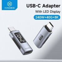 Màn hình LED Hagibis Bộ chuyển đổi USB C 240W Loại C sang USB C Đầu nối USB4 40Gbps 8K @ 60Hz cho Thunderbolt 4 / 3 iPhone 16 / 15 Macbook Pro