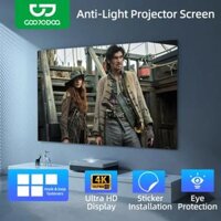 Màn hình máy chiếu GOOJODOQ Màn chiếu phản quang 100/80inch hỗ trợ HD 2K/4K chống chói chất liệu chống rách ,không bị nhăn, để chiếu ngoài trời tại nhà văn phòng