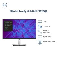 Màn Hình máy tính Dell P2723QE 27inch 4K UHD 3840 x 2160 8ms 60Hz IPS HDMIDPUSB Type-C Upto 90W RJ45 Network - Hàng Chính Hãng