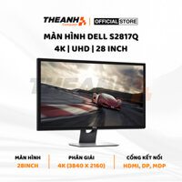 Màn Hình Máy Tính Dell S2817Q 28 Inch Full Box - Màn Hình Cổng HDMI, Phân Giải 4K - Màn Hình Chính Hãng Bảo Hàng 1 Năm