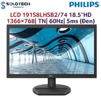 Màn hình máy tính LCD PHILIPS 191S8LHSB2/74 18.5″HD 1366×768| TN| 60Hz| 5ms (Đen)