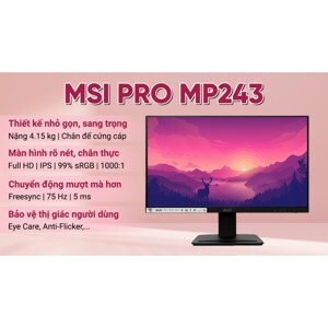 Màn hình máy tính MSI Pro MP243 24 inch