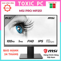 Màn Hình Máy Tính MSI PRO MP251 - FHD (1920 x 1080) - IPS - 100Hz - 1ms - HDMI - D-Sub - Tích hợp loa - Bảo hành 2 năm