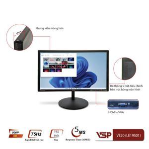 Màn hình máy tính VSP VE20 (LE19501) - 20 inch