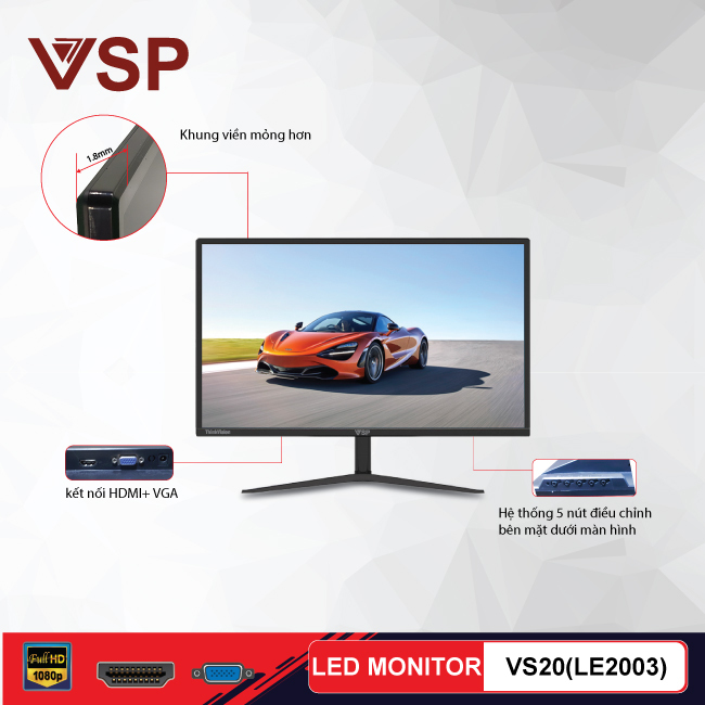 Màn hình máy tính VSP VS20 (LE2003) - 20 inch