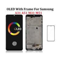 Màn Hình OLED Kèm Khung Cảm Ứng Vân Tay Tiện Dụng Cho Samsung Galaxy A31 A51 M31 M51