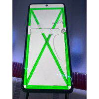 Màn hình Samsung A52 (A525-A526) zin tháo máy liền khung cảm ứng đơ khúc giữa, bị vài sọc như mô tả