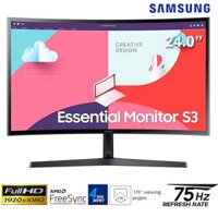 Màn hình Samsung cong 24-inch LS24C366EAEXXV - VA; FHD; 250 nits; 75Hz; 4ms; VESA; D-Sub; HDMI (kèm cáp HDMI)