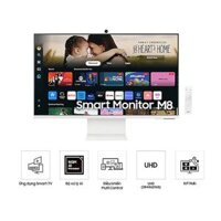 Màn Hình SAMSUNG M8 M80D LS32DM801UEXXV (32 inch - VA - 60Hz - 4ms - 4K - Speaker - màu trắng