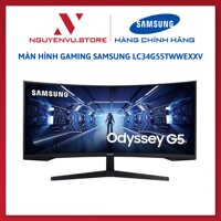 Man hinh Samsung Odyssey G5 LC34G55TWWEXXV 34Inch 165Hz 1Ms Curved VA - Hàng Chính Hãng