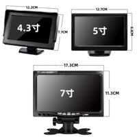 Màn hình taplo, màn hình LCD, TFT, độ nét cao, kích thước 4.3, 5, 7 inch, điện 12-24V, 2 cổng vào video HN03