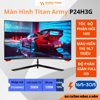 Màn hình Titan Army P24H3G 24 inch 144Hz VA FHD được thiết kế với kiểu dáng cong, cho độ phân giải Full HD