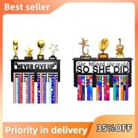 Màn hình treo huy chương không bao giờ từ bỏ có kệ - Dễ dàng lắp đặt Cúp thép Carbon và Kệ trưng bày huy chương