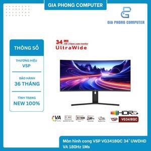 Màn hình ULTRAWIDE Gaming VSP VG3418QC, 34 inch