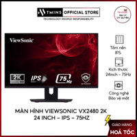 Màn hình Viewsonic VX2480 2K, 24 inch, IPS, 75Hz - Hàng Chính Hãng