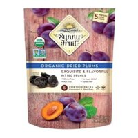Mận Khô Hữu Cơ, Organic Dried Plums, Exquisite & Flavorful Pitted Prunes, 5 Gói, 5.3 oz (150g) - SUNNY FRUIT