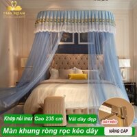 Màn khung kéo dây ròng rọc không khoan tường - Mùng ngủ cao cấp EASY DREAM - mùng ngủ cao cấp màn công chúa hiện đại