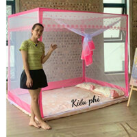 Màn khung không khoan tường inox ❣️LOẠI 1❣️ mùng khung vuông chống muỗi 1m4, 1m6, 1m8, 2m2 bảo hành 18 tháng Kiều Phi