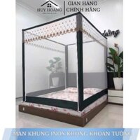 Màn Khung Không Khoan Tường Khung INOX - Mùng Chụp Thông Minh Khung Vuông Người Lớn Chống Muỗi-Xưởng Màn HUY HOÀNG