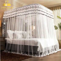 Màn khung -mùng khung  inox cao cấp không khoan tường vải tuyn  - Trắng - 22.2m