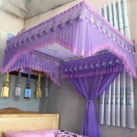 Màn khung ren lạnh - không kèm khung-màu tim Huế