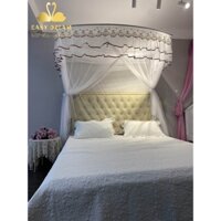 Màn khung thu gọn -mùng khung xếp gọn không khoan  tường cao cấp EASY DREAM  chống muỗi kiểu dáng công chúa mẫu mới đẹp - 1.62m - 1 Trắng