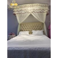 Màn khung thu gọn -mùng khung xếp gọn không khoan  tường cao cấp EASY DREAM  chống muỗi kiểu dáng công chúa mẫu mới đẹp - 1.62m - Vàng Yellow