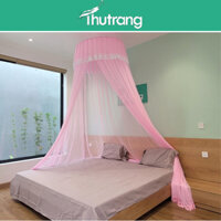 Màn khung tròn treo trần: Vải màn trơn mềm mịn cao cấp, độ bền trên 10 năm