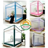 Màn khung vuông inox không khoan tường 3 cửa