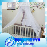 Màn ( mùng ) cho cũi, màn tuyn tròn và giá treo inox (loại đẹp) |YoYo Baby