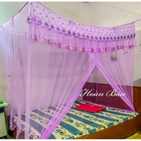 Màn mùng chống muỗi ,thoáng khí, 1 diềm ren thêu