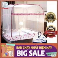 Màn Mùng Chụp Đỉnh Vuông Chân Viền 1m2/1m4/1m6/1m8/2m2 , Màn Gấp Vuông Viền Lụa Chống Muỗi Cao Cấp - Màn tự bung Anh Thu