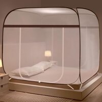 Màn Mùng Chụp Tự Bung Đỉnh Vuông người lớn Kiều Phi 1m6 1m8 1m2 2m2 chống muỗi gấp gọn