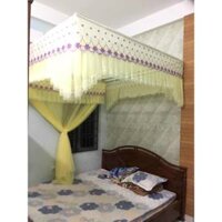 Màn mùng khung inox không gỉ, màn tuyn lạnh chuẩn (màu vàng)