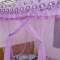 Màn mùng mắc dây, Tuyn lạnh cao cấp, họa tiết hoa Gạo.