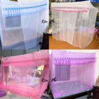 Màn mùng tuyn Thái lạnh mắc căng dây 4 góc chống muỗi 1m4, 1m6, 1m8, 2mx2m2 ngủ người lớn