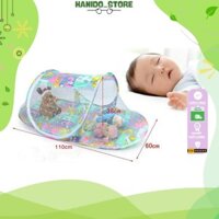 Màn ngủ gấp gọn chống muỗi vải hoa cho bé